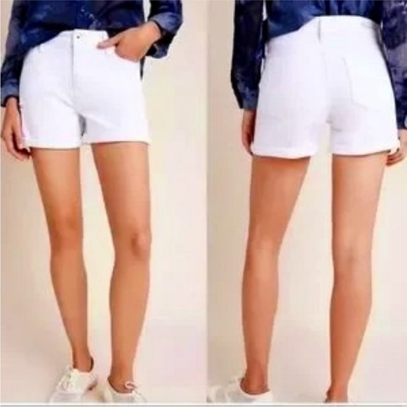 Pilcro & The Letterpress The Stet White Five Pocket Fit Shorts 29 Anthro - Picture 14 of 14